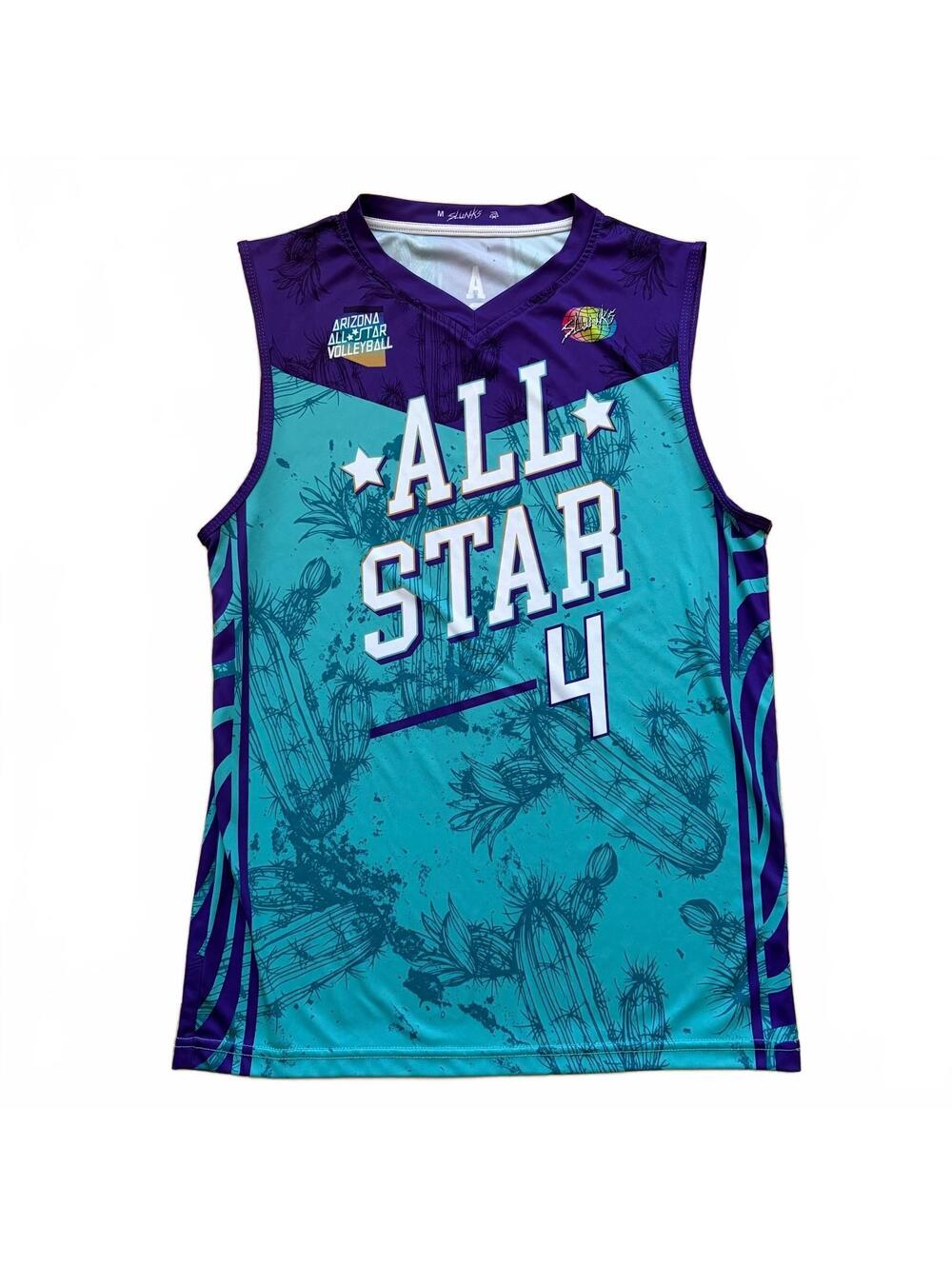 Slunks Jersey Tank Top Beach Volleyball Arizona All Star #4 Men's Size Medium